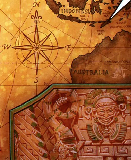 Indiana Jones - Mapa das descobertas | Indiana Jones World Map
