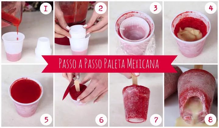 Receita como fazer paleta mexicana caseira