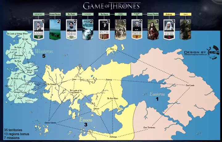 Mapas De Game Of Thrones GOT JE Fullerton 0