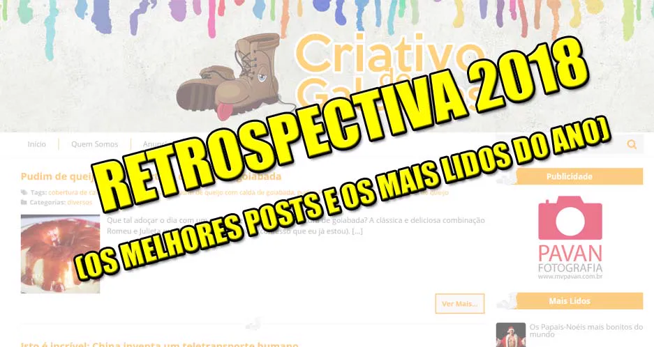 Retrospectiva Melhores Post Noticias Mais Lidas 2018